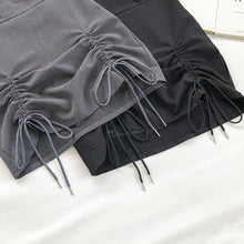 "BUCKLE" RUCHED SKIRT