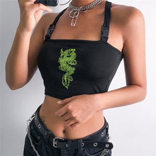 "DRAGON" BUCKLE CROP TOP