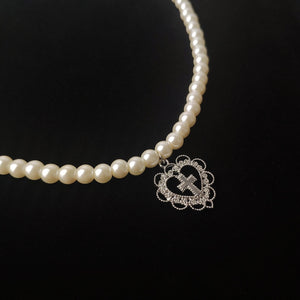 "PEARL HEART" NECKLACE