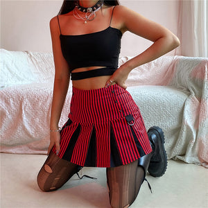 "RUBY PINSTRIPE" SKIRT