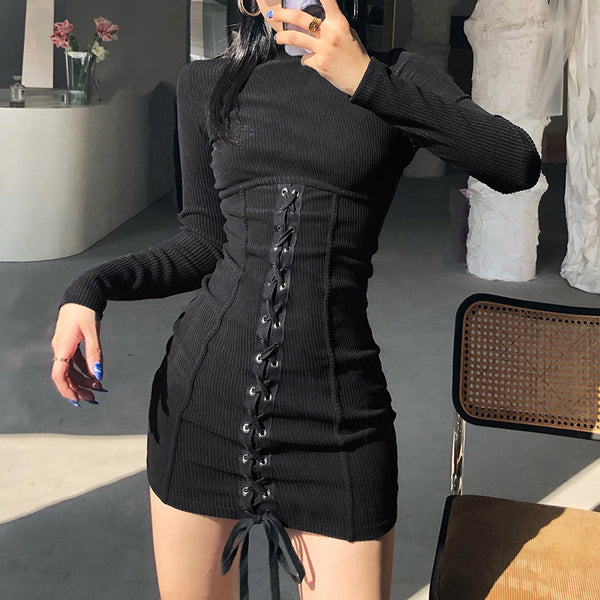 "KYLA" LACE UP DRESS