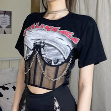 "DARLING" CAGED T-SHIRT