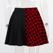 "CHECKER SPLIT" SKIRT