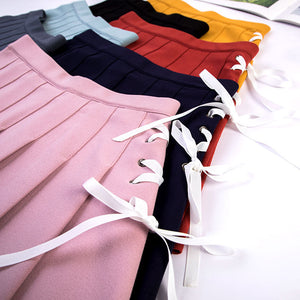 "COLOR LACED" PLEATED SKIRTS