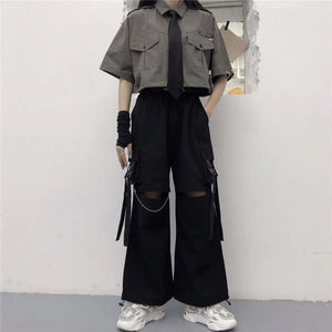"PRESENCE" WIDE LEG PANTS