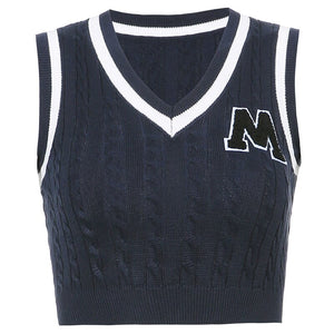 "MERA" CROPPED SWEATER VEST