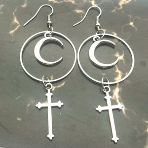 "GOTHIC CROSS" EARRINGS
