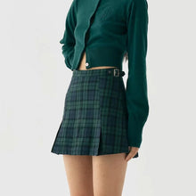 "GOOD GIRL" PLAID BUCKLE SKORT