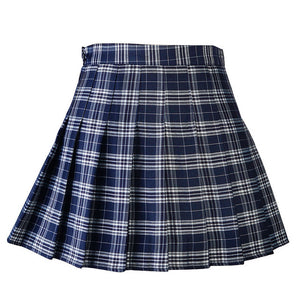 "PLEATED PLAID" SKIRT