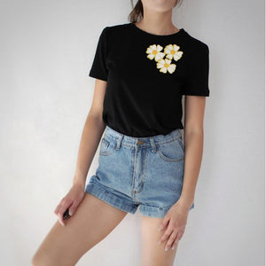 "GO GO" HIGH WAIST DENIM SHORTS