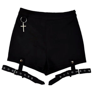 "HOOP CROSS" GARTER SHORTS